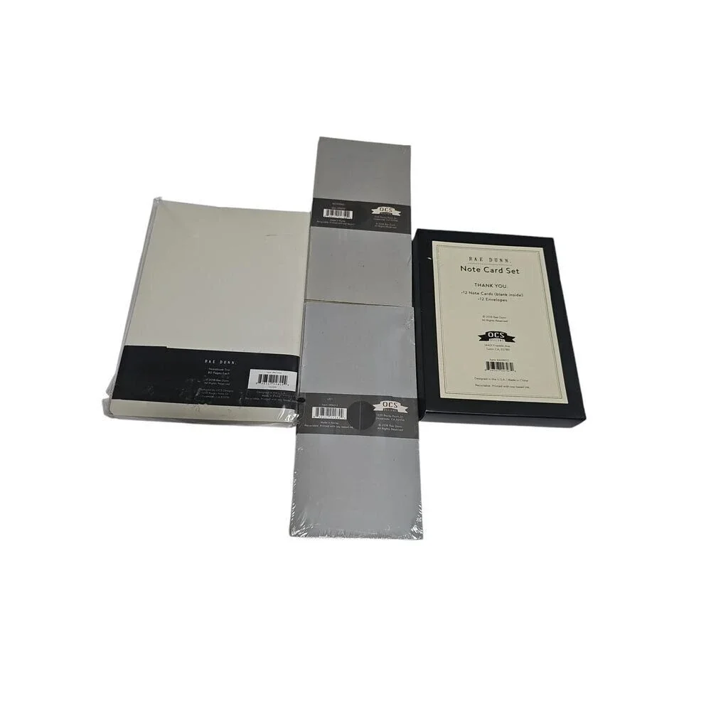 Rae‎ Dunn Office Stationery Bundle Write Notebook List Notepad Thank You New